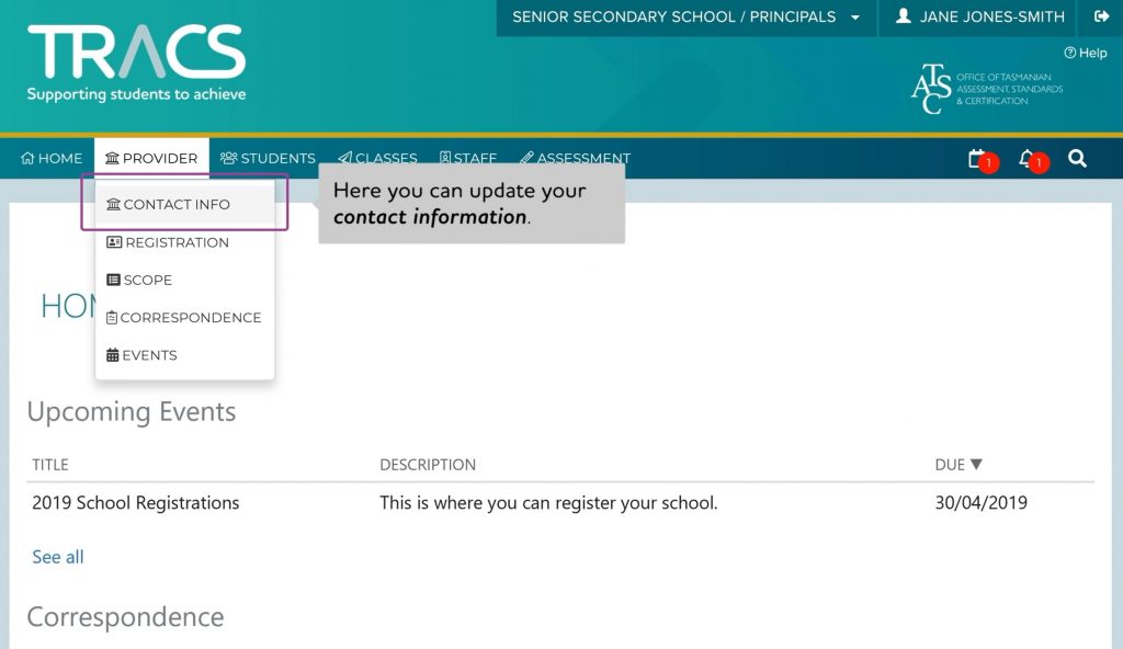 Tour govt 4. provider contact